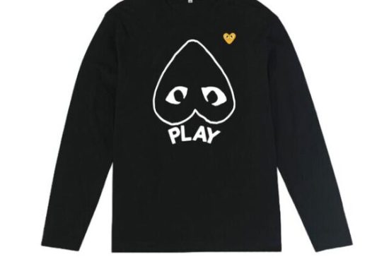 CDG-Men-Yellow-Heart-Logo-Sweatshirt