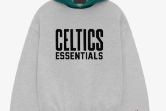 Essentials NBA Celtics Hoodie Light Heather (1)