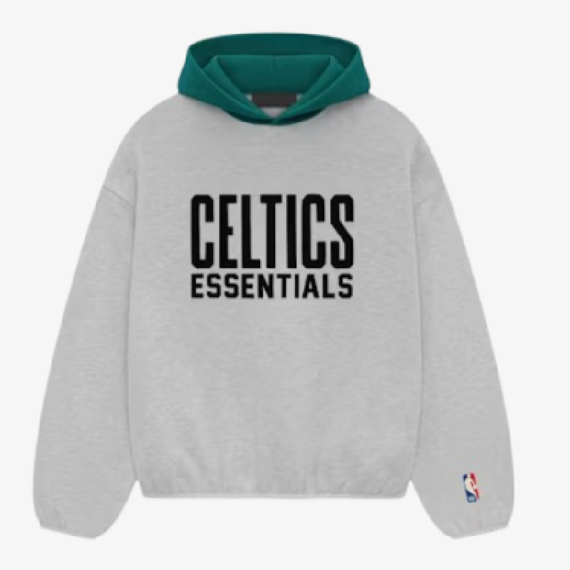 Essentials NBA Celtics Hoodie Light Heather (1)