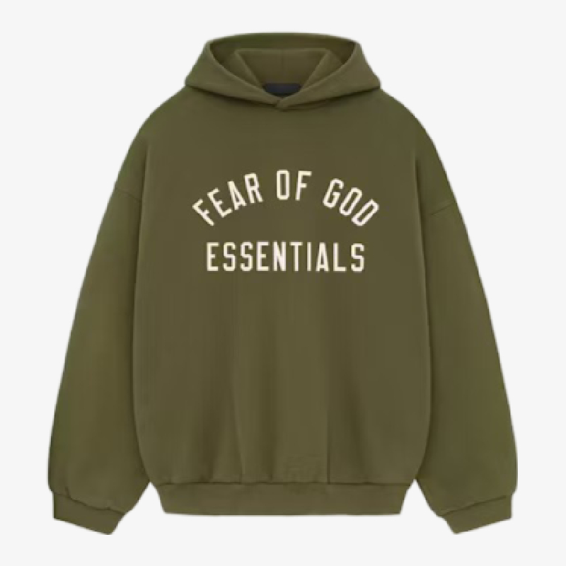 Fear of God Essentials Fleece Hoodie Military