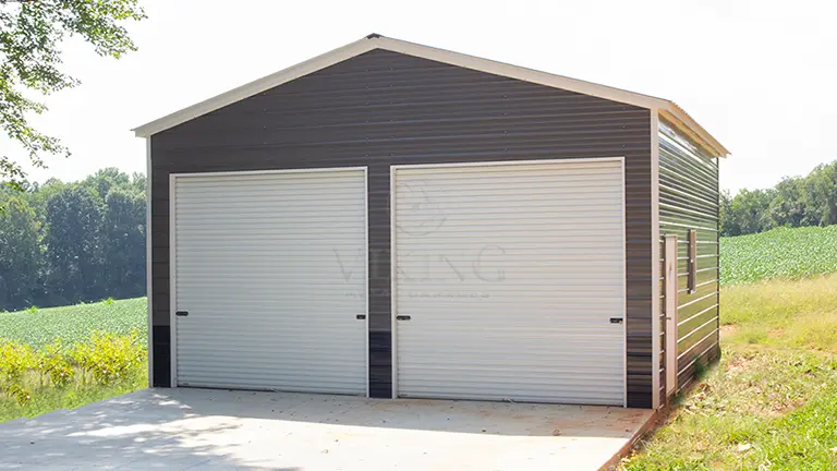 two-car-metal-garage